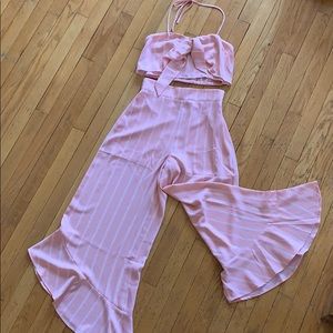 Pink Set with Crop Top